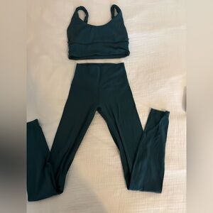 Lululemon Align and Sports Bra set Teal